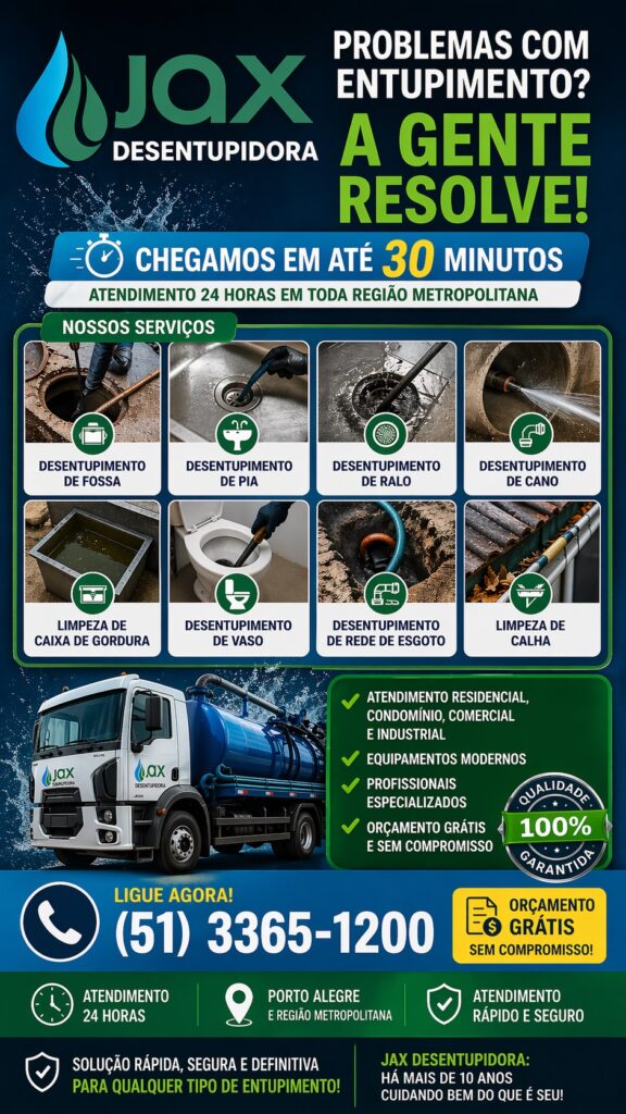 jax desentupidora porto alegre zona sul 24 horas